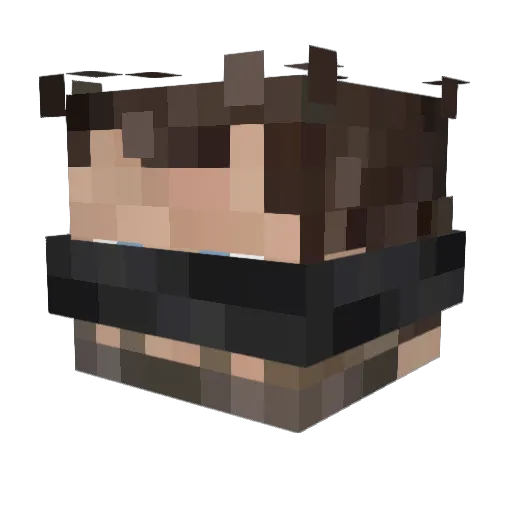 ZHIIEND Minecraft avatar head, 3D render