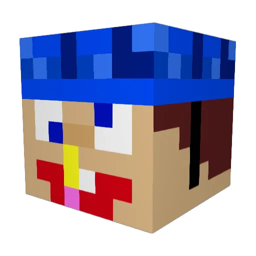 ZHaTs Minecraft avatar head, 3D render