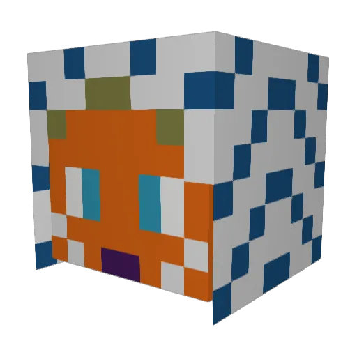 ZHamster Minecraft avatar head, 3D render