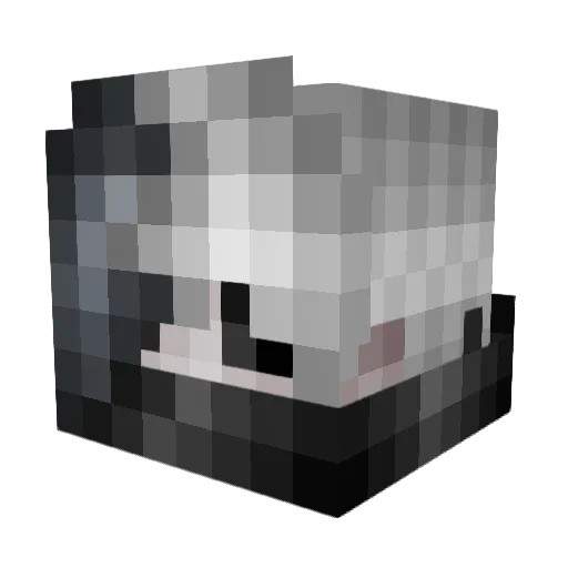 ZIBLACKIGGG Minecraft avatar head, 3D render