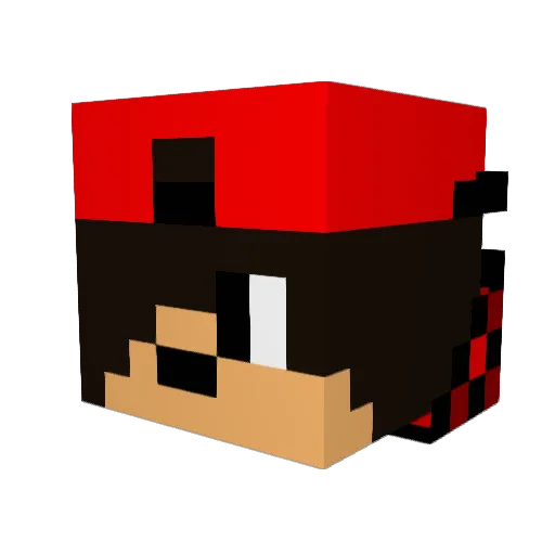 ZICAZICA2 Minecraft avatar head, 3D render