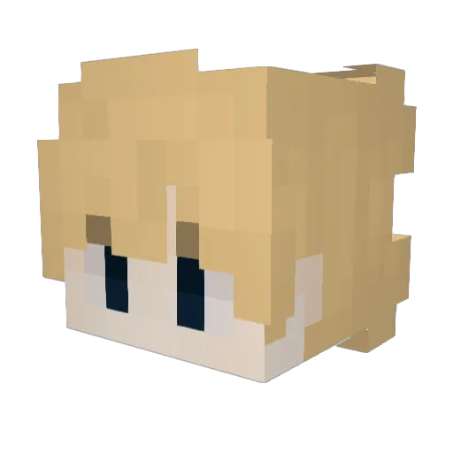 ZIDJE Minecraft avatar head, 3D render