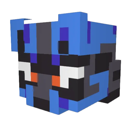 ZID_123 Minecraft avatar head, 3D render