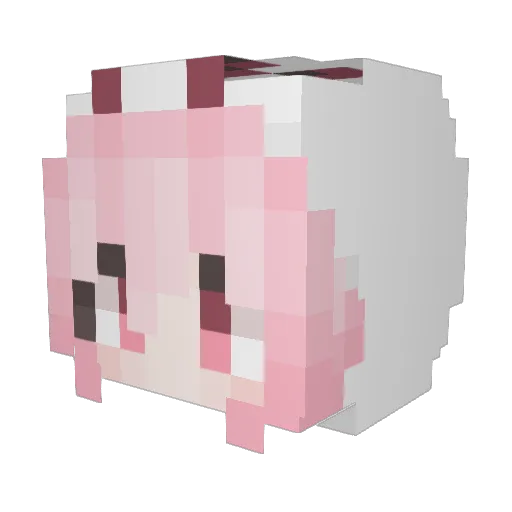 ZIFENG23 Minecraft avatar head, 3D render