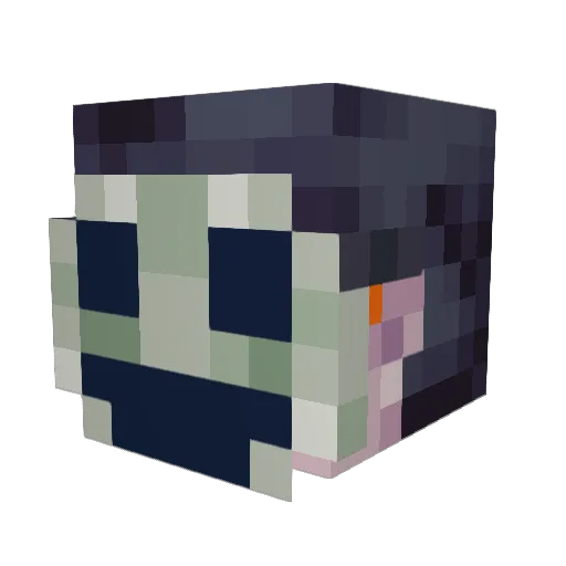 ZIFOLKAA Minecraft avatar head, 3D render