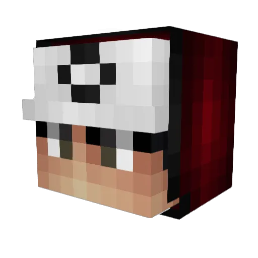 ZIKITTA Minecraft avatar head, 3D render