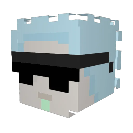 ZIMAVSR2612 Minecraft avatar head, 3D render