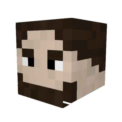 ZIMBABVE1224 Minecraft avatar head, 3D render