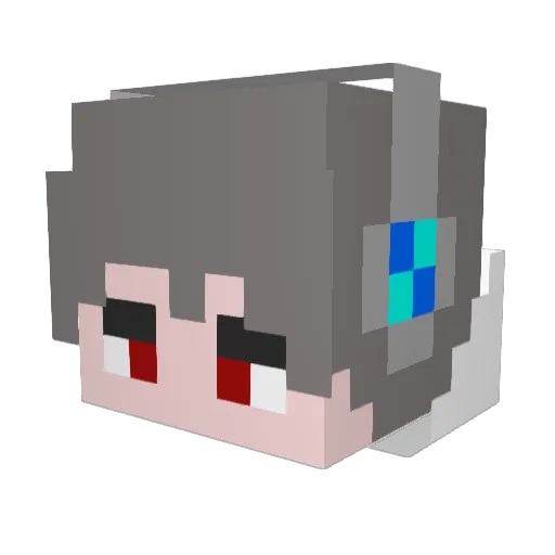 ZIMEN1214 Minecraft avatar head, 3D render