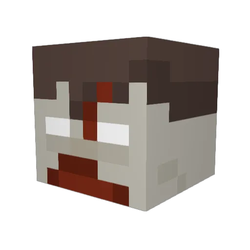 ZIOMEKZIOMKA Minecraft avatar head, 3D render