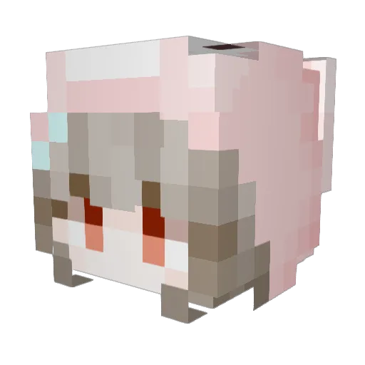 ZIPLE_ Minecraft avatar head, 3D render