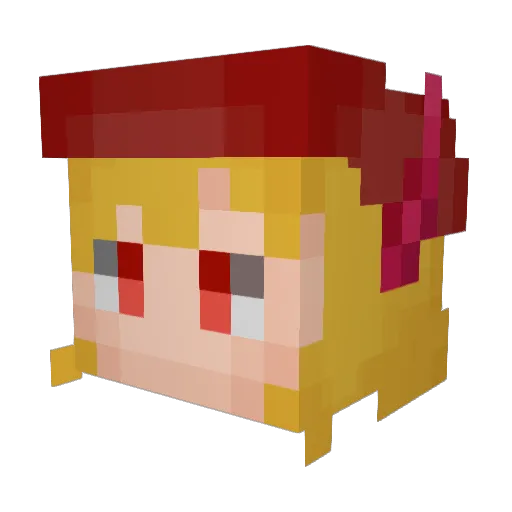 ZIRUMCD Minecraft avatar head, 3D render