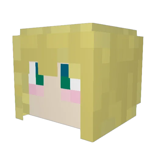 ZISANax Minecraft avatar head, 3D render