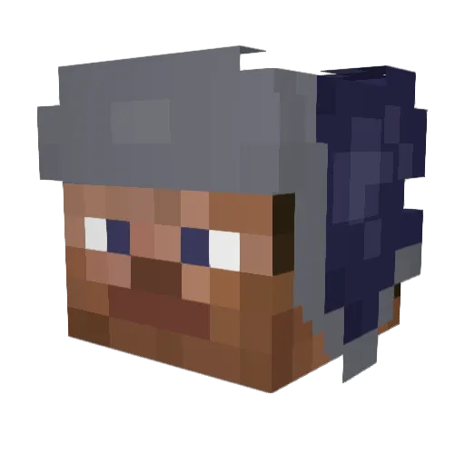 ZISPAN0S Minecraft avatar head, 3D render