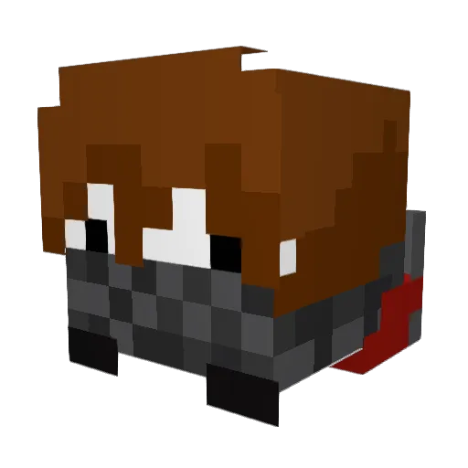 ZISPO Minecraft avatar head, 3D render