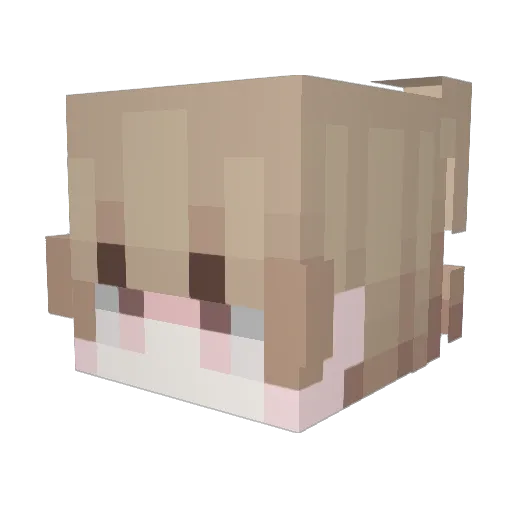 ZIYAD_0075 Minecraft avatar head, 3D render