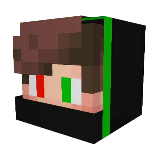 ZImjxni Minecraft avatar head, 3D render
