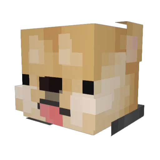 ZIn_U Minecraft avatar head, 3D render