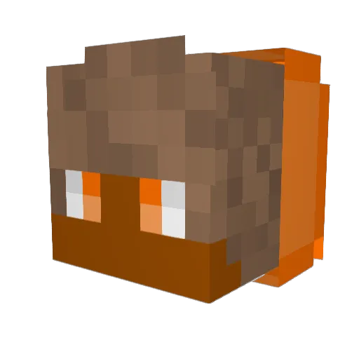 ZJGJZ Minecraft avatar head, 3D render
