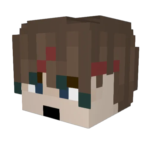 ZJLB_10 Minecraft avatar head, 3D render