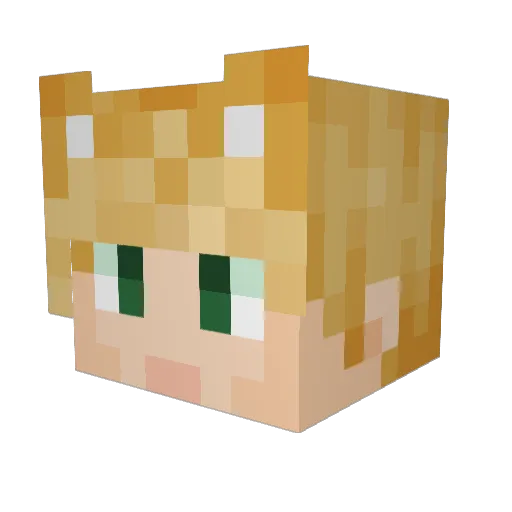 ZJMin Minecraft avatar head, 3D render