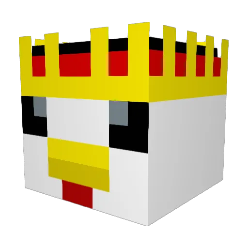 ZJUZ Minecraft avatar head, 3D render