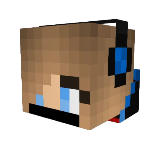ZKAL48 Minecraft avatar head, 3D render