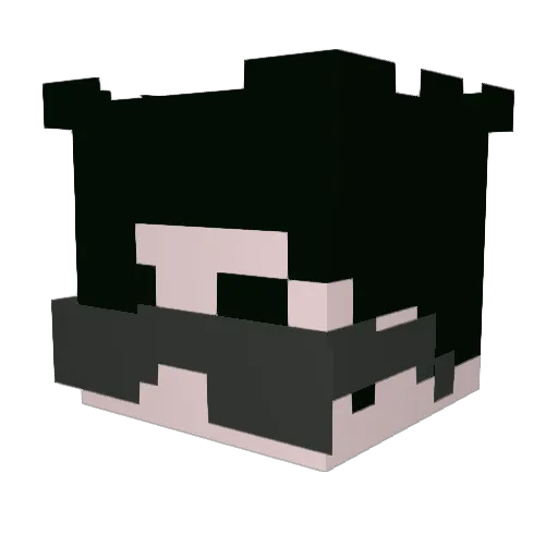 ZKRILER Minecraft avatar head, 3D render