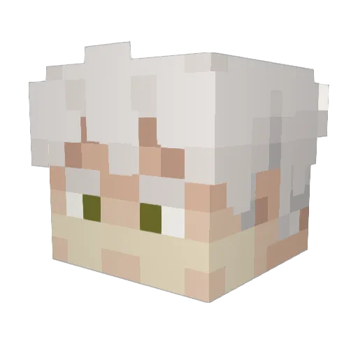 ZLODIAC Minecraft avatar head, 3D render