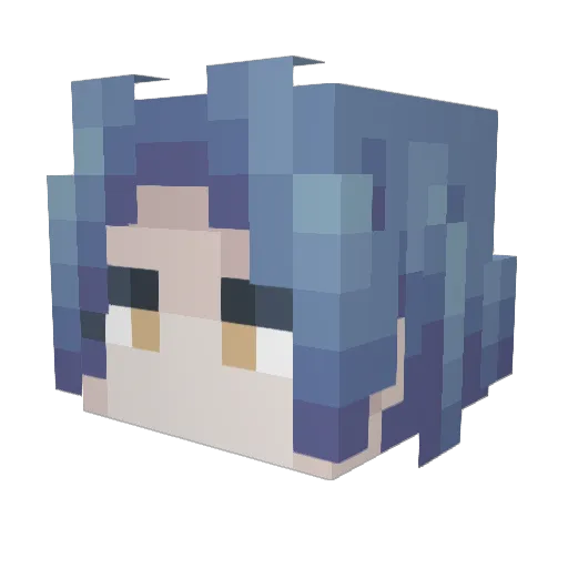 ZLS_R Minecraft avatar head, 3D render