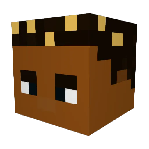 ZLTWow Minecraft avatar head, 3D render