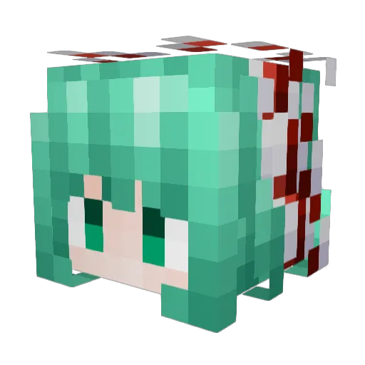 ZLW747 Minecraft avatar head, 3D render