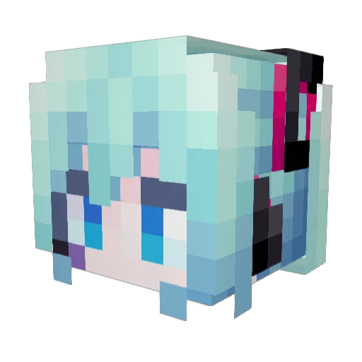 ZL_NanFeng Minecraft avatar head, 3D render