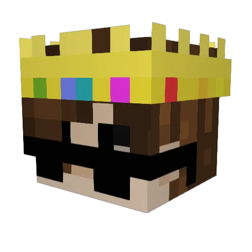 ZLukaZ Minecraft avatar head, 3D render