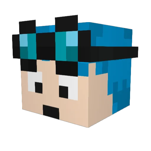 ZMAN99995 Minecraft avatar head, 3D render