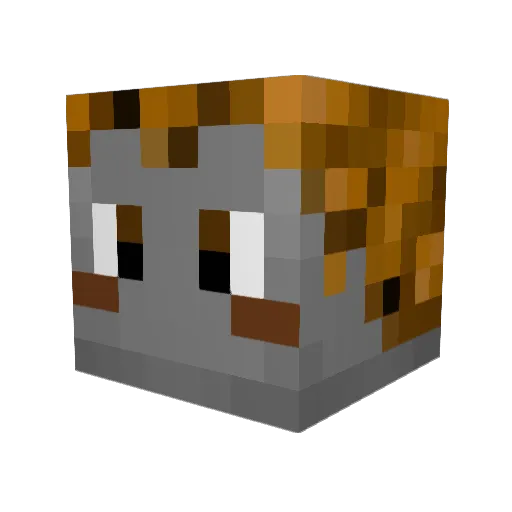 ZMCTobii Minecraft avatar head, 3D render