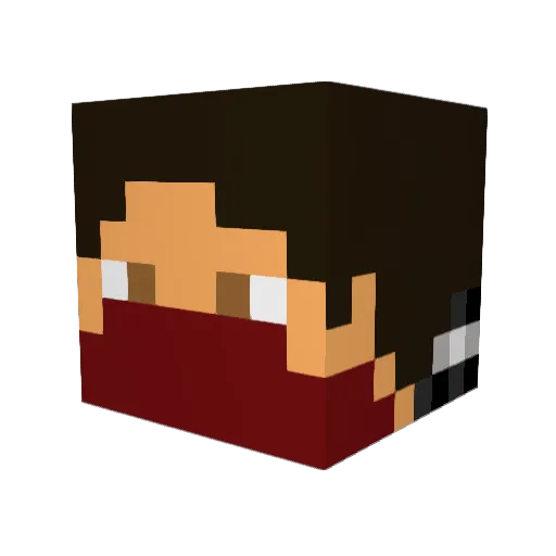 ZMLewis04 Minecraft avatar head, 3D render