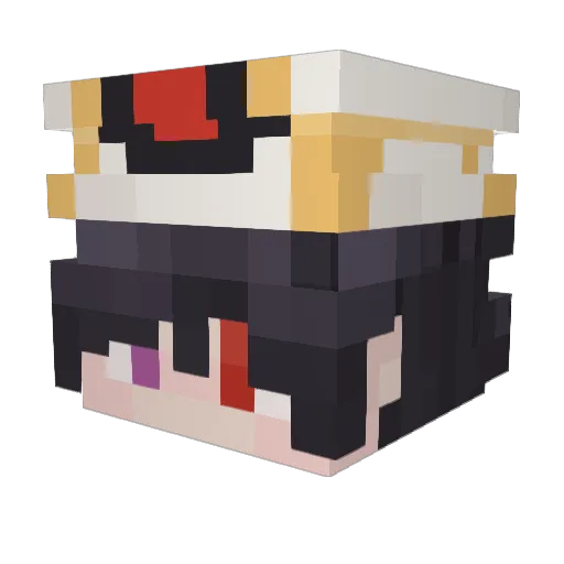 ZMantovani Minecraft avatar head, 3D render