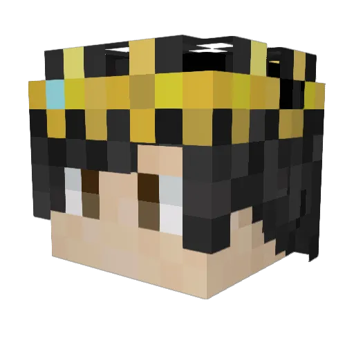 ZMing Minecraft avatar head, 3D render