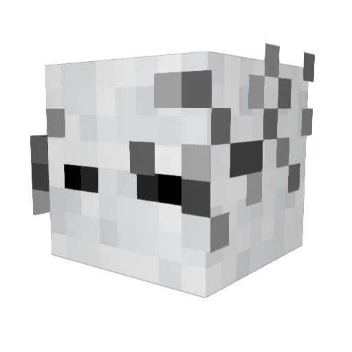 ZNDZ Minecraft avatar head, 3D render