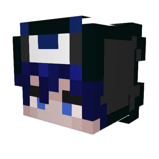 ZNX01 Minecraft avatar head, 3D render