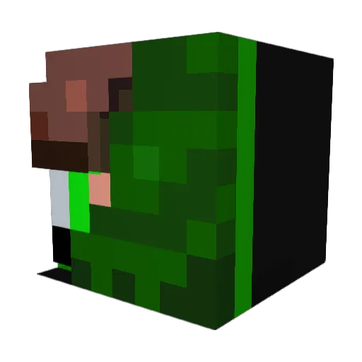 ZO1D_ Minecraft avatar head, 3D render