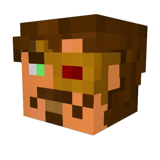 ZODMAN124 Minecraft avatar head, 3D render