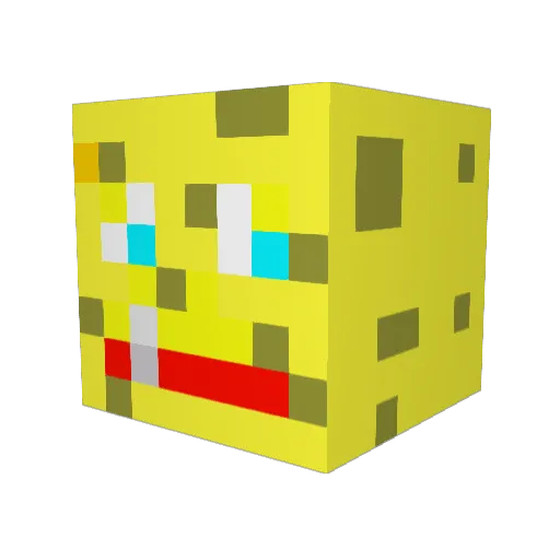 ZODOLLO Minecraft avatar head, 3D render