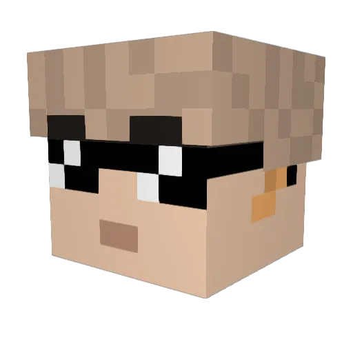 ZOKKI251 Minecraft avatar head, 3D render