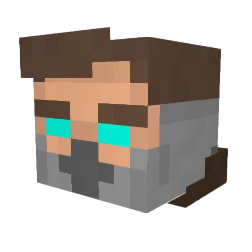 ZOLTARR Minecraft avatar head, 3D render
