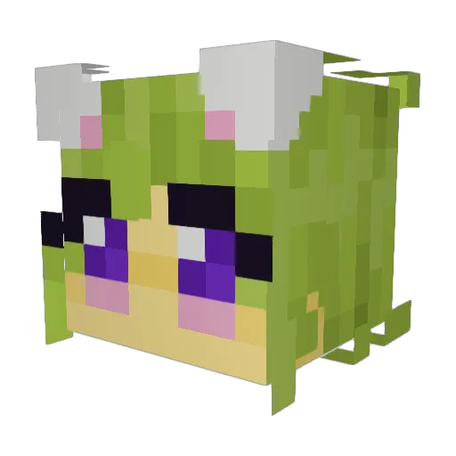 ZOMB1B4RF Minecraft avatar head, 3D render