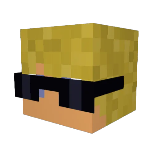 ZOMBCIO147 Minecraft avatar head, 3D render