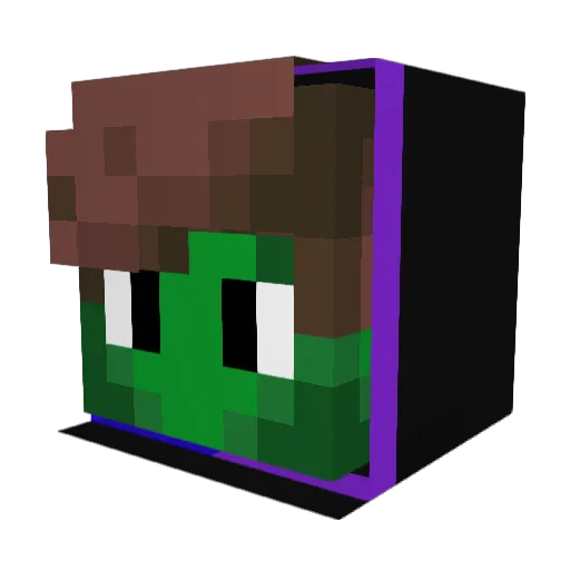 ZOMBI3Crafter Minecraft avatar head, 3D render