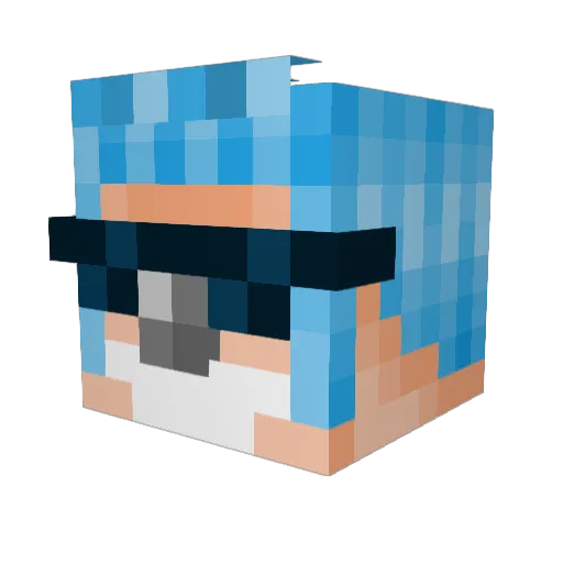ZOMBIEATTACKING1 Minecraft avatar head, 3D render